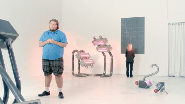 Video Reference: shoulder, design, product, furniture, flooring, table, Person