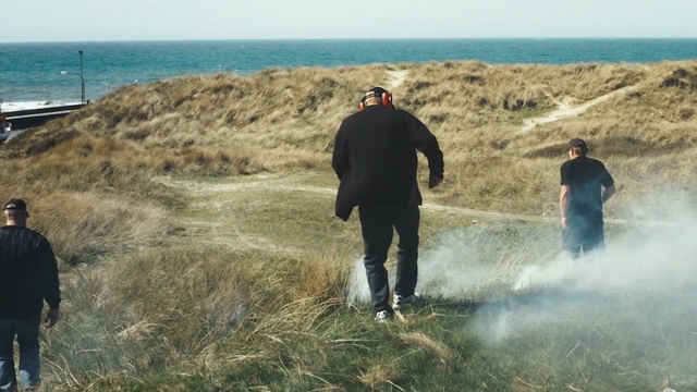 Video Reference: water, coast, sea, grass, terrain, sand, sky, recreation, tree, ocean, Person