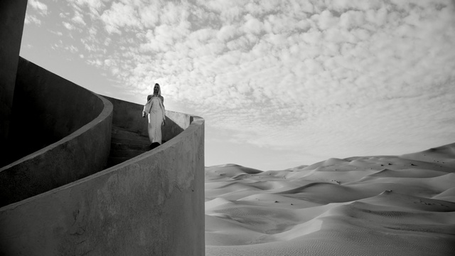 Video Reference: White, Black, Photograph, Black-and-white, Natural environment, Monochrome photography, Sky, Sand, Monochrome, Male, Person