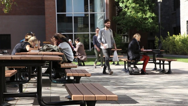 Video Reference: Bench, Outdoor table, Table, Furniture, Public space, Sitting, Outdoor furniture, Leisure, Patio, Outdoor bench