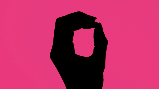 Video Reference: pink, silhouette, shoulder, hand, neck, magenta, font, finger, girl, joint