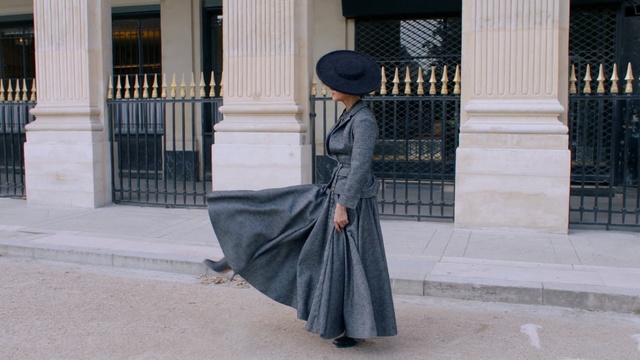 Video Reference: Street fashion, Clothing, Fashion, Outerwear, Waist, Dress, Footwear, Headgear, Denim, Textile, Person