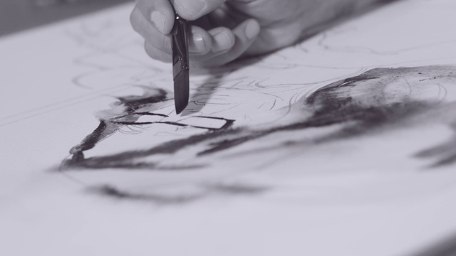 Video Reference: Drawing, White, Sketch, Black-and-white, Figure drawing, Hand, Ink, Monochrome, Writing, Line