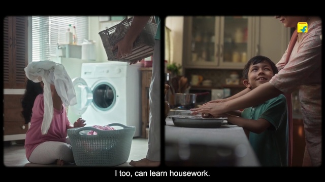 Video Reference: Home appliance, Room, Major appliance, Photography, Selfie, Child, Washing machine, Screenshot, Laundry