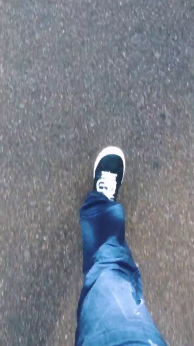 Video Reference: Blue, Footwear, Shoe, Asphalt, Recreation, Ankle