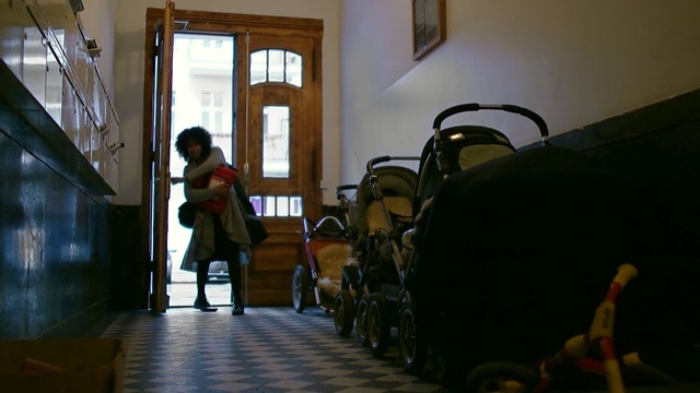 Video Reference: tourist attraction, house, window, interior design, flooring, Person