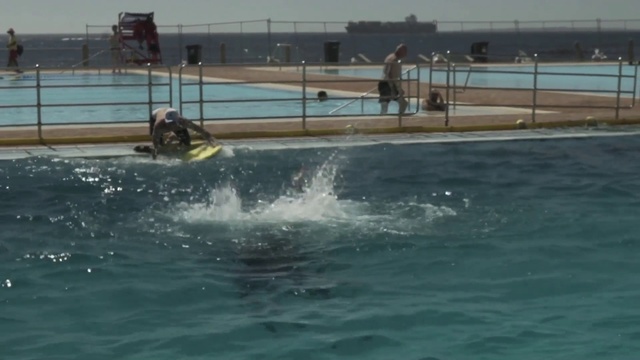 Video Reference: Water, Wave, Swimming pool, Recreation, Wind wave, Sea, Leisure, Vehicle, Boating, Surface water sports