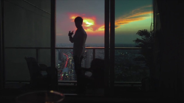 Video Reference: Sky, Light, Backlighting, Evening, Tree, Darkness, Photography, Window, Room, Sunlight, Person