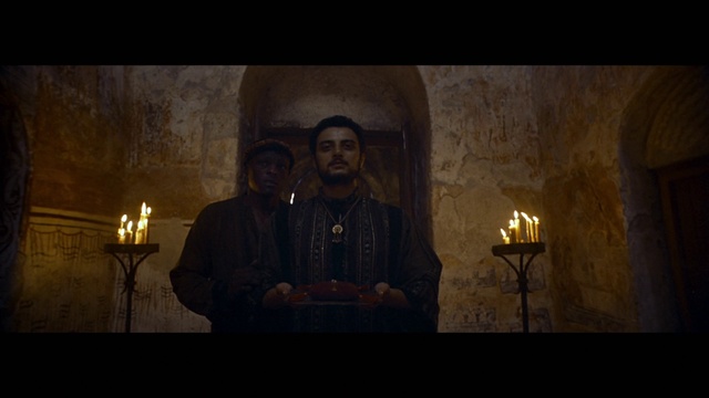 Video Reference: Darkness, Lighting, Screenshot, Facial hair, Temple, Art