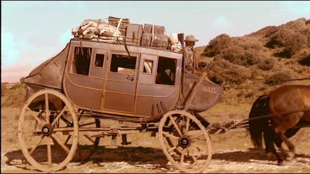 Video Reference: chariot, mode of transport, vehicle, wagon, cart, pack animal, carriage, landscape, caravan