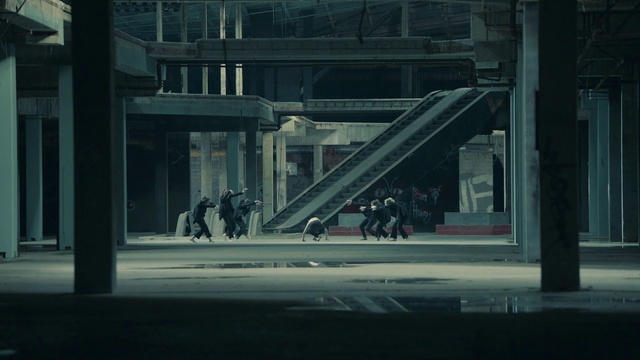 Video Reference: Black, Snapshot, Street, Urban area, Metropolitan area, Black-and-white, Architecture, Infrastructure, Tree, City