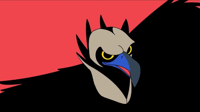 Video Reference: Cartoon, Head, Fictional character, Illustration, Wing, Graphic design, Clip art, Bird, Graphics, Fiction