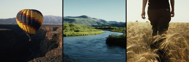 Video Reference: photography, water, sky, vacation, tourism, hot air balloon, tree, landscape