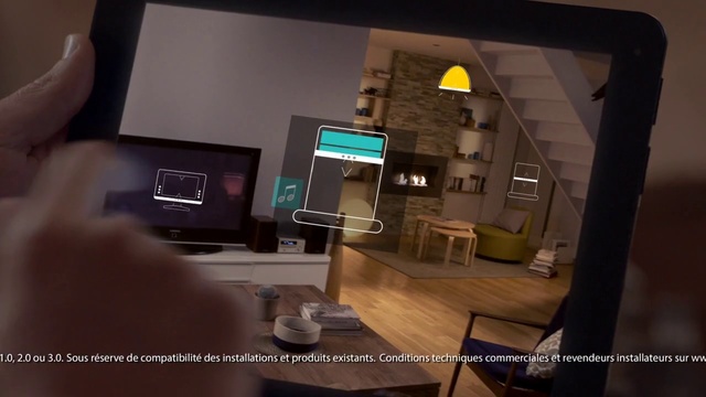 Video Reference: Room, Interior design, Technology, Furniture, Electronic device, Home automation, Building, Living room, House