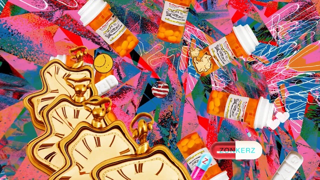 Video Reference: art, modern art, graphic design, poster, illustration, design, collage, psychedelic art, graphics, acrylic paint, Person