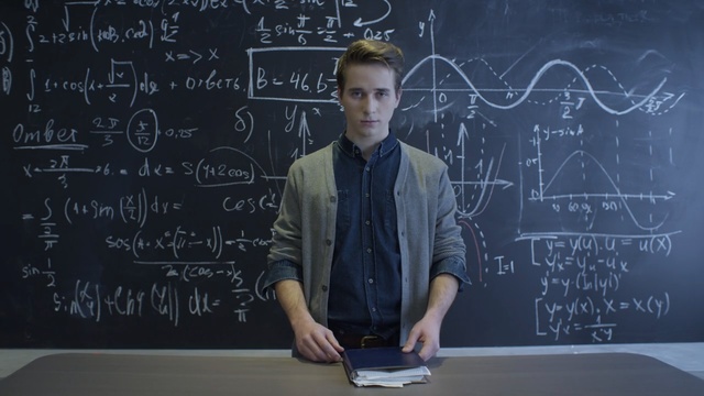 Video Reference: human behavior, professor, blackboard, teacher, space, font, Person
