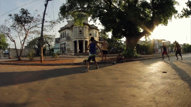 Video Reference: tree, town, urban area, sky, road, public space, neighbourhood, street, morning, plant, Person