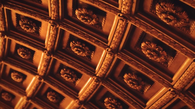 Video Reference: Ceiling, Symmetry, Pattern, Wood, Metal