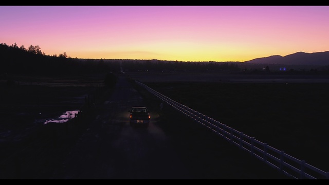 Video Reference: Sky, Horizon, Road, Purple, Light, Sunset, Evening, Dusk, Morning, Violet