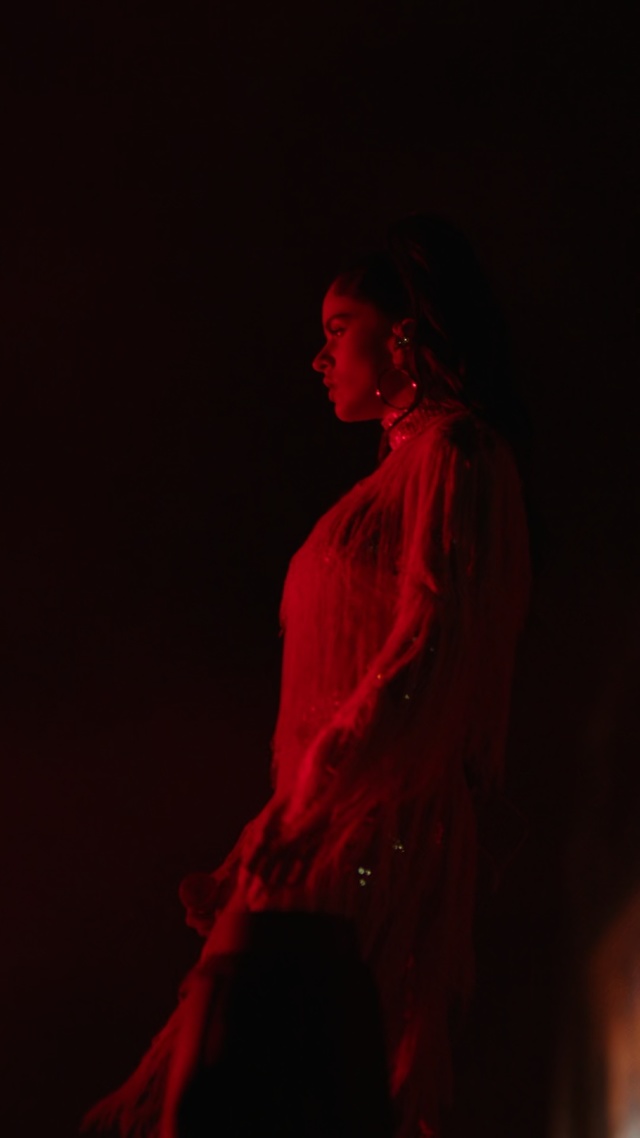 Video Reference: red, black, darkness, light, dress, performance, night, performance art, performing arts, midnight, Person