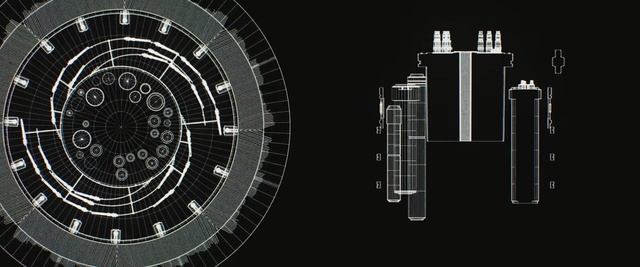 Video Reference: black and white, monochrome, circle, font, technology, product, angle, automotive tire, space, monochrome photography