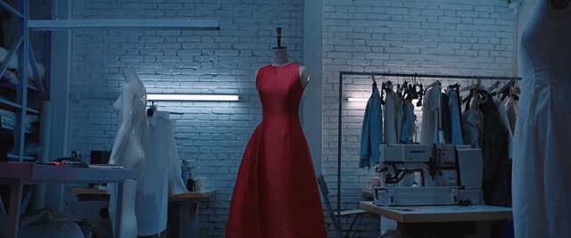 Video Reference: blue, dress, room, fashion, boutique, gown, dressmaker, fashion design, haute couture, space, Person