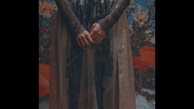 Video Reference: Arm, Dress, Hand, Textile, Finger, Temple, Tree, Art, Wood, Trunk