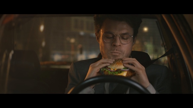 Video Reference: Fun, Human, Darkness, Photography, Eating, Glasses, Movie, Midnight, Screenshot, Sitting