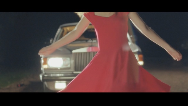 Video Reference: red, dress, snapshot, girl, screenshot, sky, hand, performance art, fun, midnight