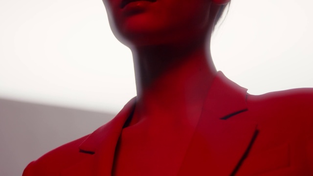 Video Reference: Red, Neck, Mannequin, Chin, Lip, Close-up, Joint, Carmine, Fictional character, Photography