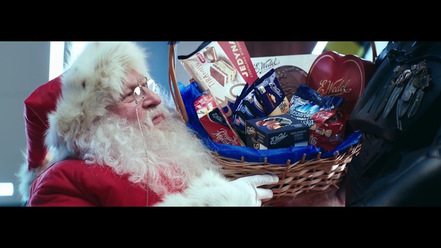 Video Reference: Beard, Santa claus, Facial hair, Christmas, Sky, Christmas eve, Fictional character, Holiday, Tradition, Fur, Person