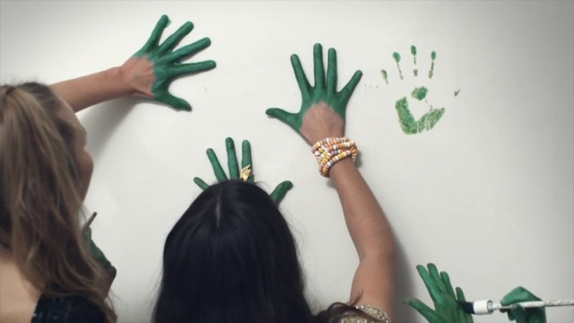 Video Reference: green, finger, hand, arm, plant, girl, sign language, Person