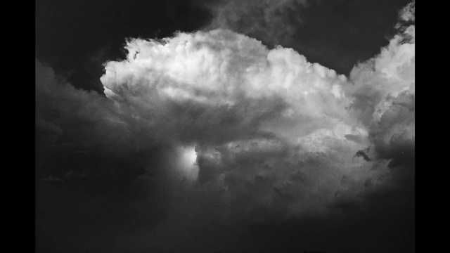 Video Reference: cloud, sky, atmosphere, cumulus, nature, black and white, black, monochrome photography, daytime, thunder
