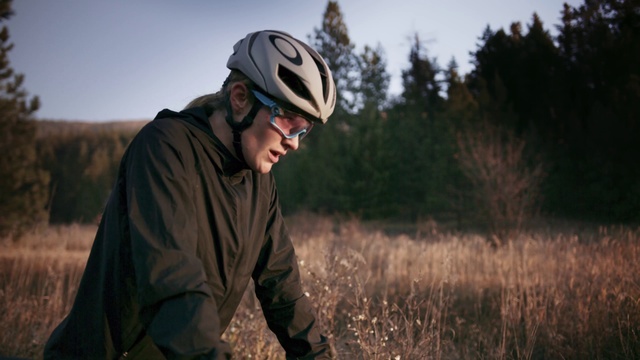 Video Reference: Wilderness, Helmet, Mountain bike, Tree, Outerwear, Personal protective equipment, Headgear, Grass, Recreation, Soil