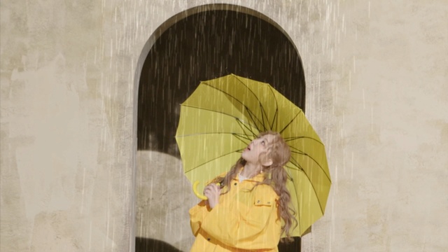 Video Reference: Yellow, Umbrella, Visual arts, Art, Illustration, Painting