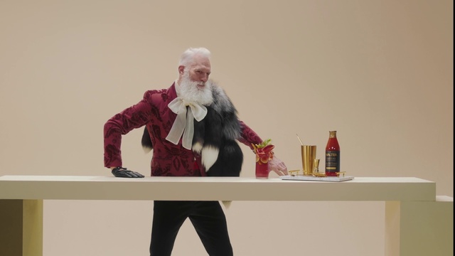 Video Reference: Art, Table, Illustration, Facial hair, Sitting, Furniture