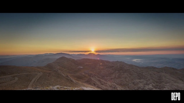 Video Reference: Sky, Mountainous landforms, Horizon, Mountain, Sunset, Sunrise, Cloud, Morning, Atmospheric phenomenon, Mountain range