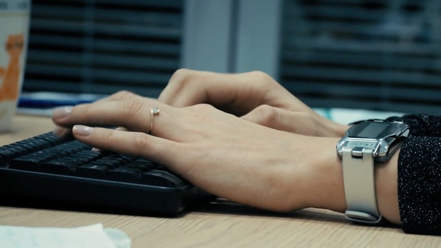 Video Reference: Wrist, Finger, Hand, Typing, Computer keyboard, Arm, Nail, Technology, Gadget, Electronic device
