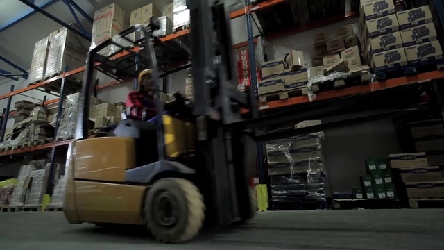 Video Reference: Forklift truck, Transport, Mode of transport, Vehicle, Motor vehicle, Warehouse, Automotive wheel system, Car, Warehouseman, Wheel