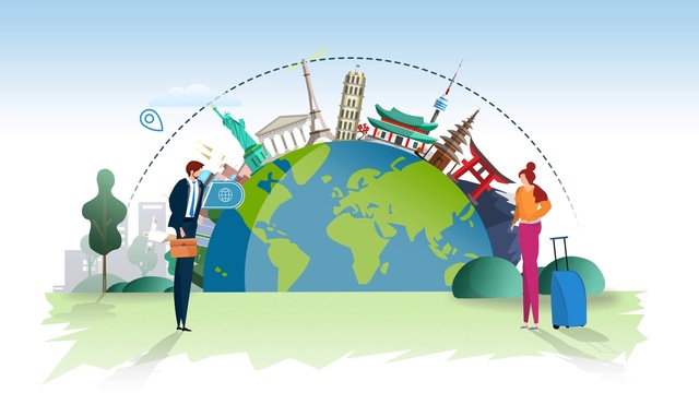 Video Reference: Illustration, World, Art, Graphic design, Graphics, Tourism, Person, Sitting, Table, Water, Man, Skiing, Wearing, Woman, Holding, Colorful, Computer, People, Young, Standing, Ocean, Clock, Riding, White, Map, Cartoon, Text, Clothing, Playground