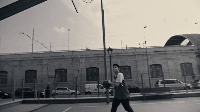 Video Reference: Transport, Snapshot, Town, Standing, Street, Monochrome, Black-and-white, Urban area, Architecture, Photography