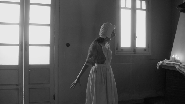 Video Reference: White, Black, Photograph, Standing, Black-and-white, Window, Snapshot, Monochrome, Room, Dress, Person, Indoor, Looking, Front, Woman, Girl, Building, Man, Young, Small, Mirror, Hair, Holding, Door, Black and white, Clothing