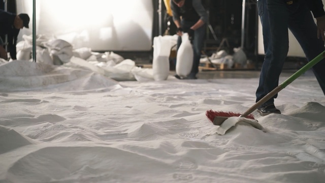 Video Reference: ice, flooring, floor, snow, water, freezing, winter, shoe, Person