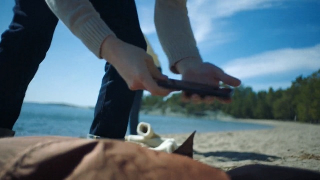 Video Reference: Footwear, Hand, Shoe, Vacation, Fish