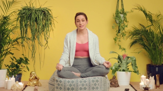 Video Reference: Sitting, Meditation, Leg, Arm, Physical fitness, Neck, Thigh, Stomach, Houseplant, Happy
