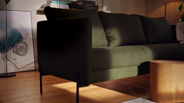 Video Reference: Furniture, Couch, Floor, Room, Sofa bed, Brown, Interior design, Hardwood, Chair, Living room