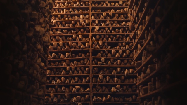 Video Reference: Brown, Text, Pattern, Font, Ceiling, Symmetry, Wood, Metal