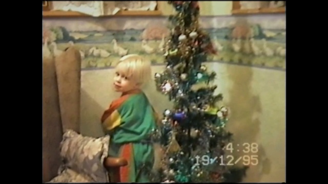 Video Reference: christmas decoration, christmas tree, christmas ornament, christmas, decor, nativity scene, play, tree, event, Person