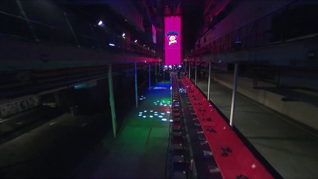 Video Reference: Blue, Red, Light, Lighting, Architecture, Night, Magenta, Design, Darkness, Technology