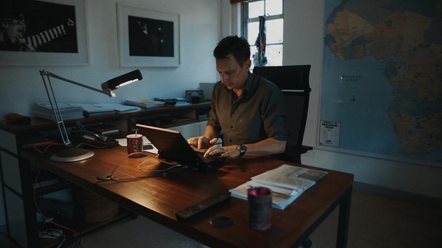 Video Reference: Desk, Room, Table, Furniture, Sitting, Office, Art